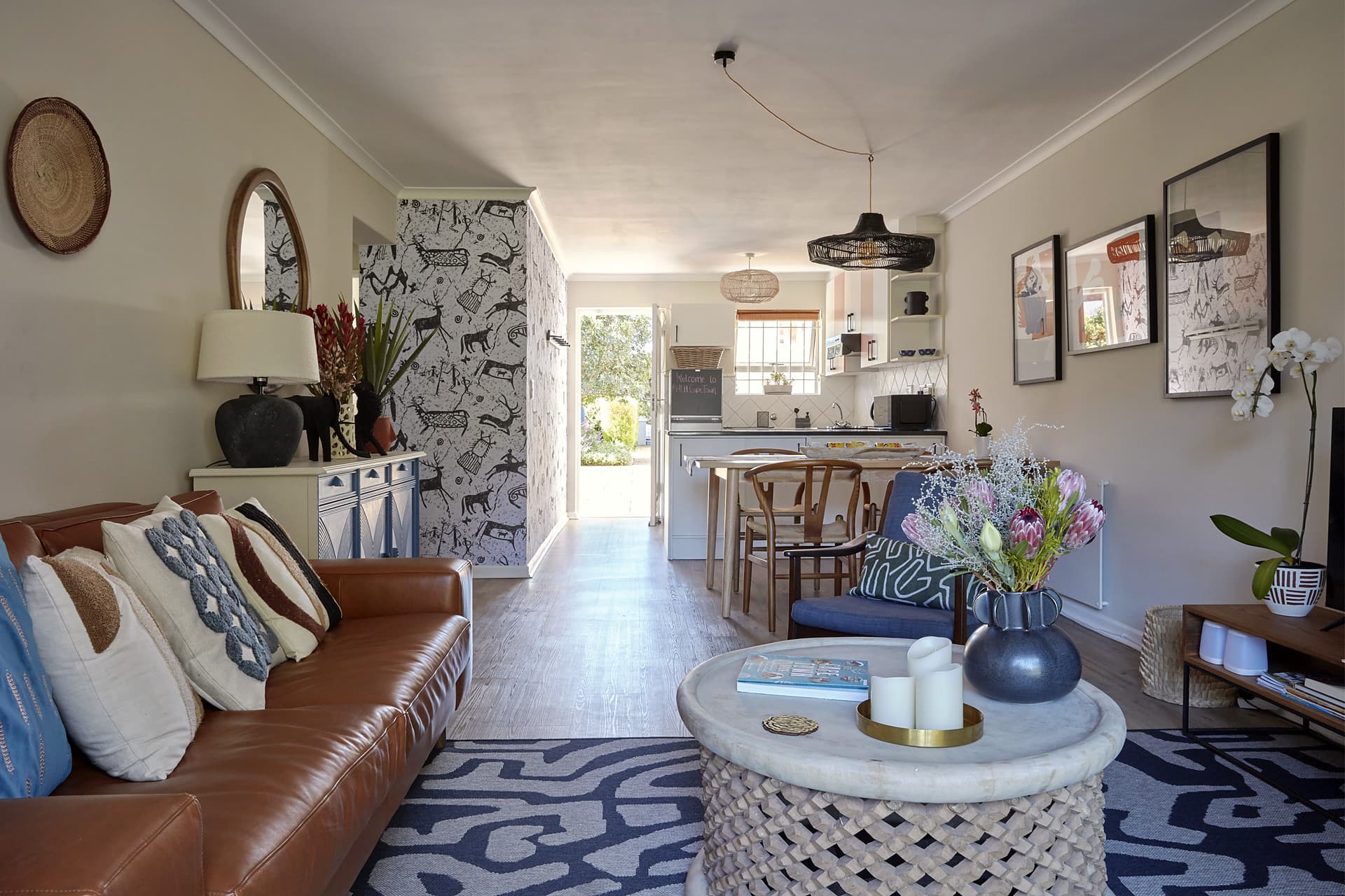 Gardens – the living room looking through to the kitchen