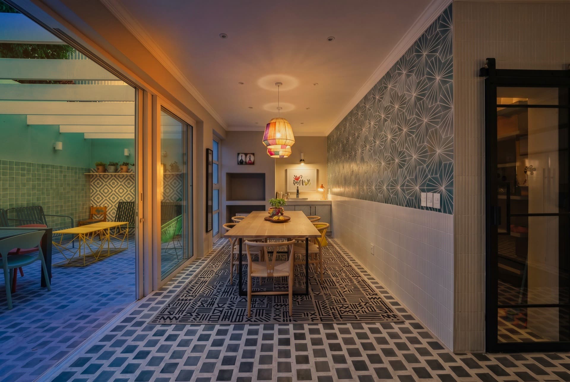 Kalk Bay — the dining room at dusk