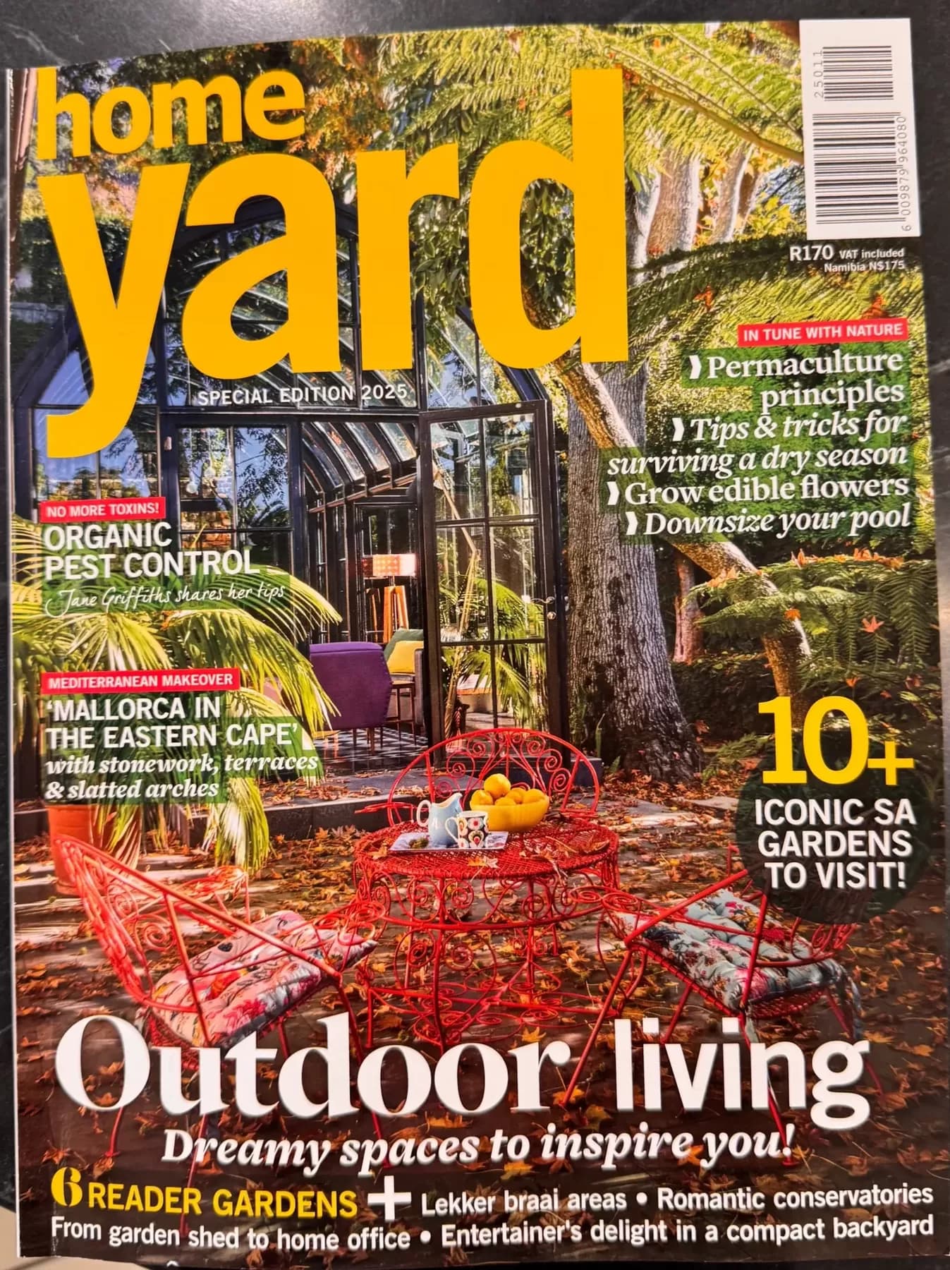 Home Yard magazine cover — the Outdoor Living special edition featuring Mink Interiors